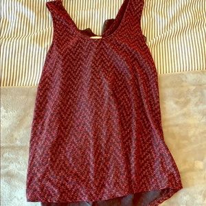 Glittery maroon chevron tank